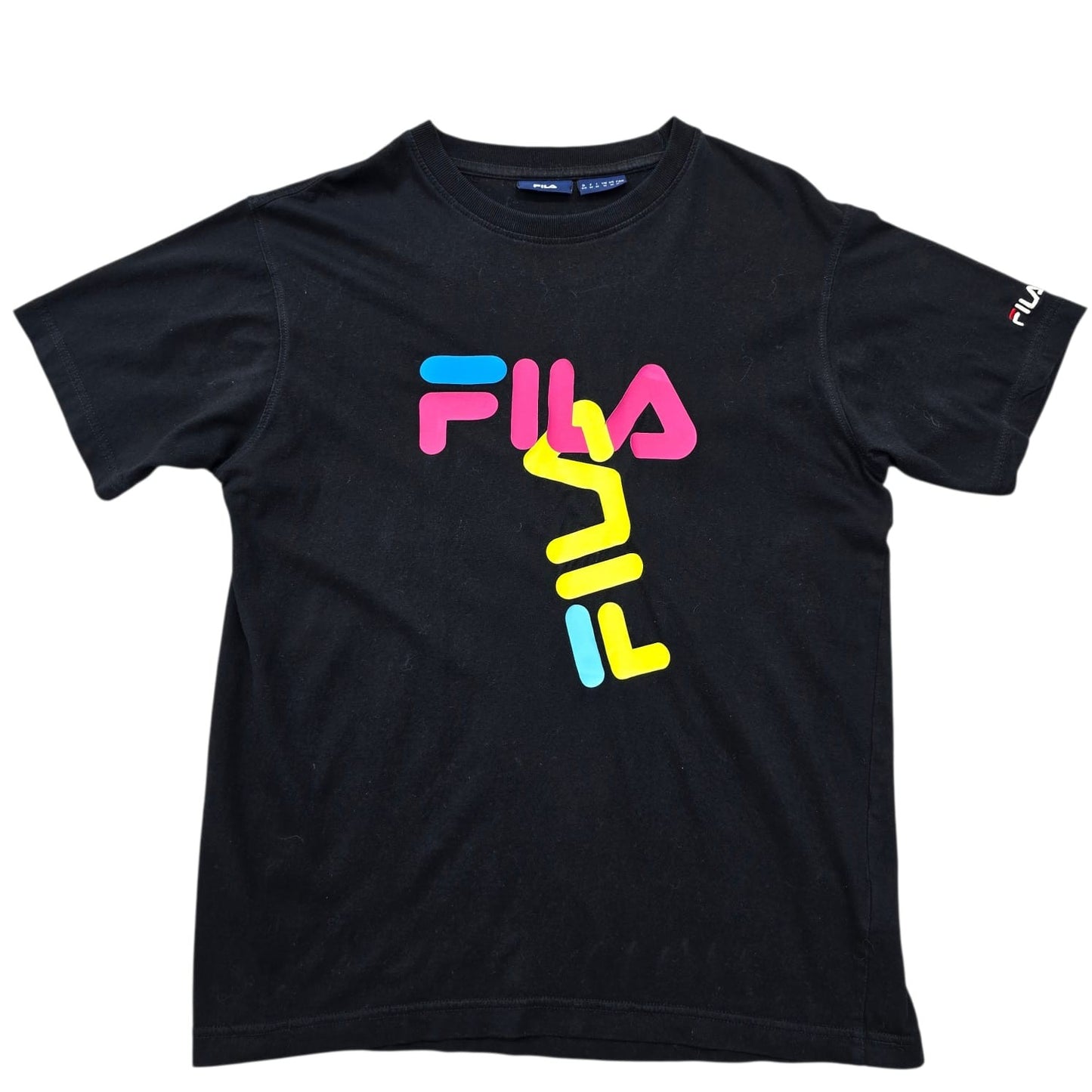 Fila Men's Black Logo Short Sleeve T-Shirt Size M