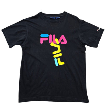 Fila Men's Black Logo Short Sleeve T-Shirt Size M