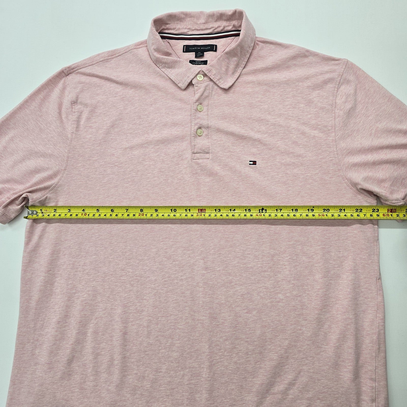 Tommy Hilfiger Men Pink Polo Shirt size 2XL product image 7