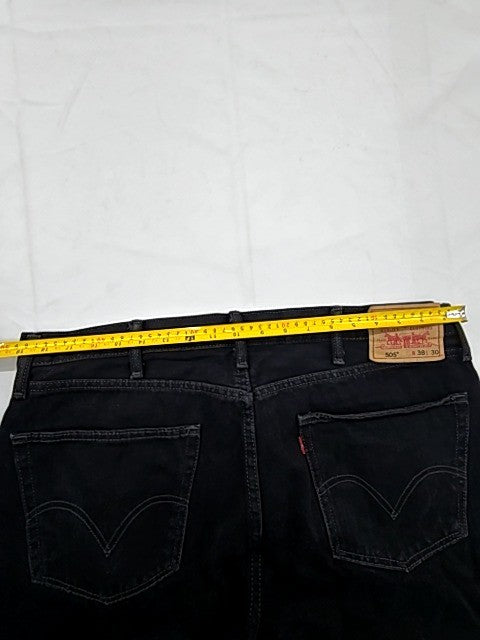 Levi's 505 Men's Black Denim Jeans 38x30 Regular Fit