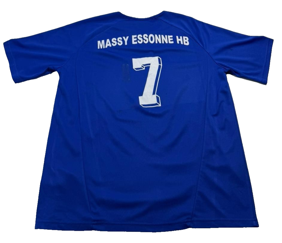 Adidas Mens Massy Essonne Hb Handball Jersey Blue White Size L #7 Vintage