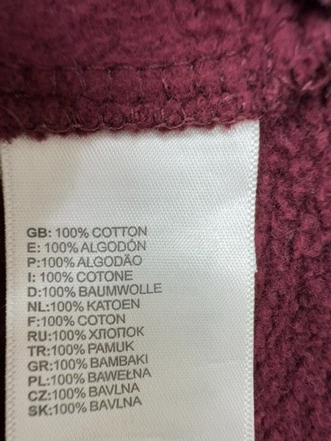 The North Face Boys Burgundy Pullover Hoodie Logo Size LG Regular Fleece