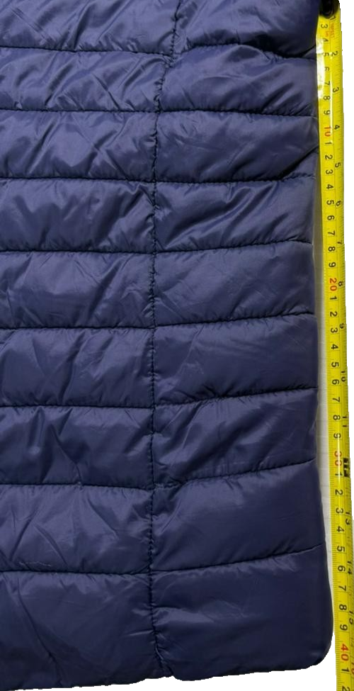 Kappa Gray Blue Puffer Jacket SICASAL Team Quilted Hooded Parka Size S