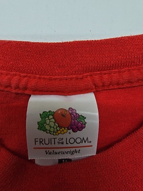 Fruit of the Loom Unisex Kids Red Graphic T-Shirt Size M Condition New