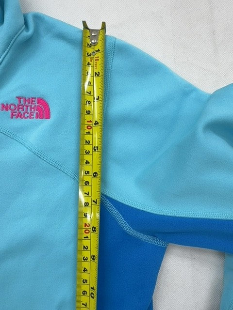 The North Face Women's Blue Full Zip Fleece Jacket M Pink Zipper