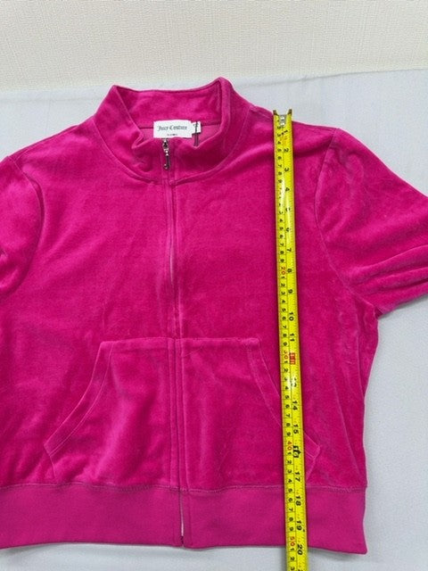 Juicy Couture Pink Velour Tracksuit Jacket XL Long Sleeve Zipper