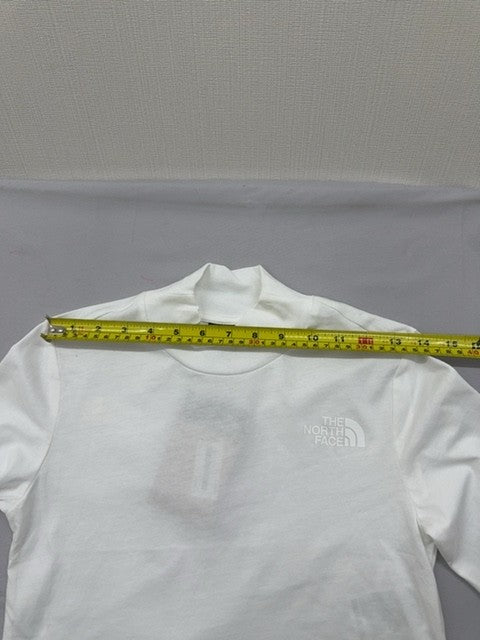 North Face Women's XS White Long Sleeve Crop Turtleneck Top Cotton