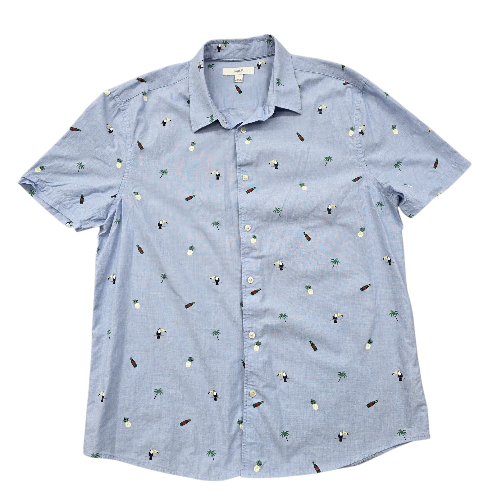 M&S Men Blue Shirt size L product image 1