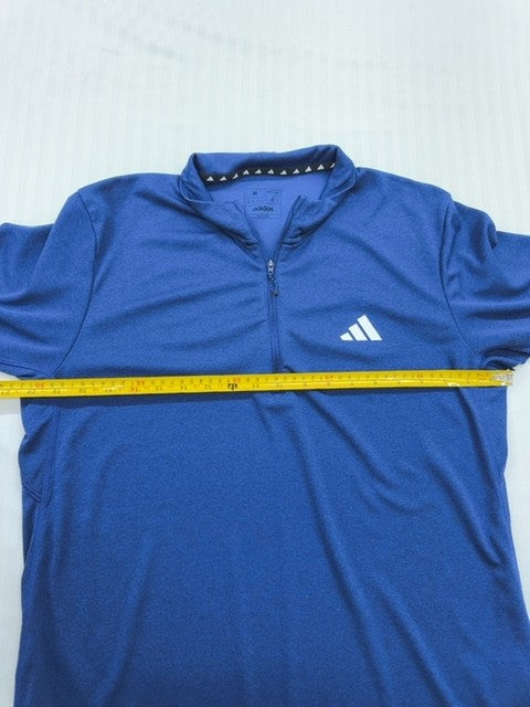 Adidas Men's Blue Quarter-Zip Pullover Sweater Size M
