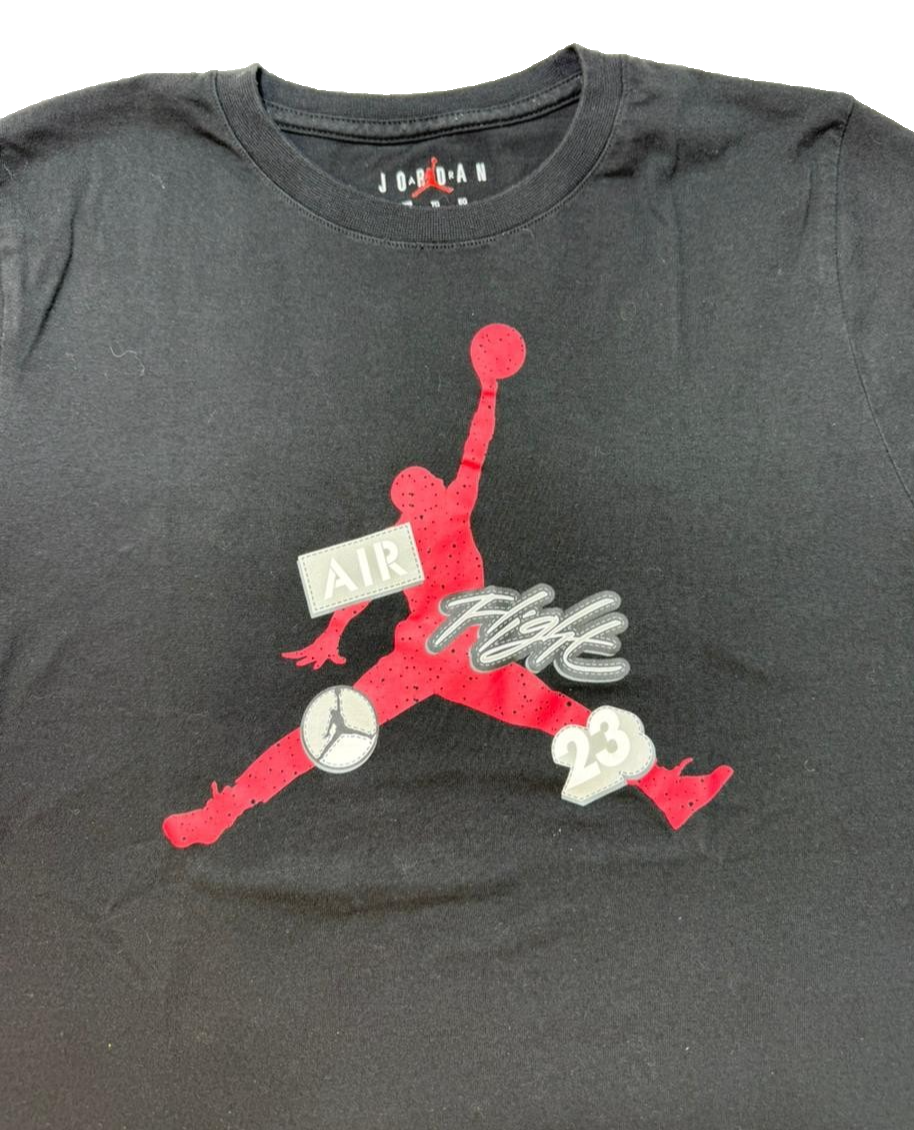 Nike Jordan Air Flight 23 Jumpman Graphic T-Shirt Black Red Youth XL 1315 Years