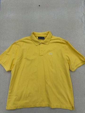 Kappa Men's Yellow Polo Shirt XXL Short Sleeve Cotton Casual