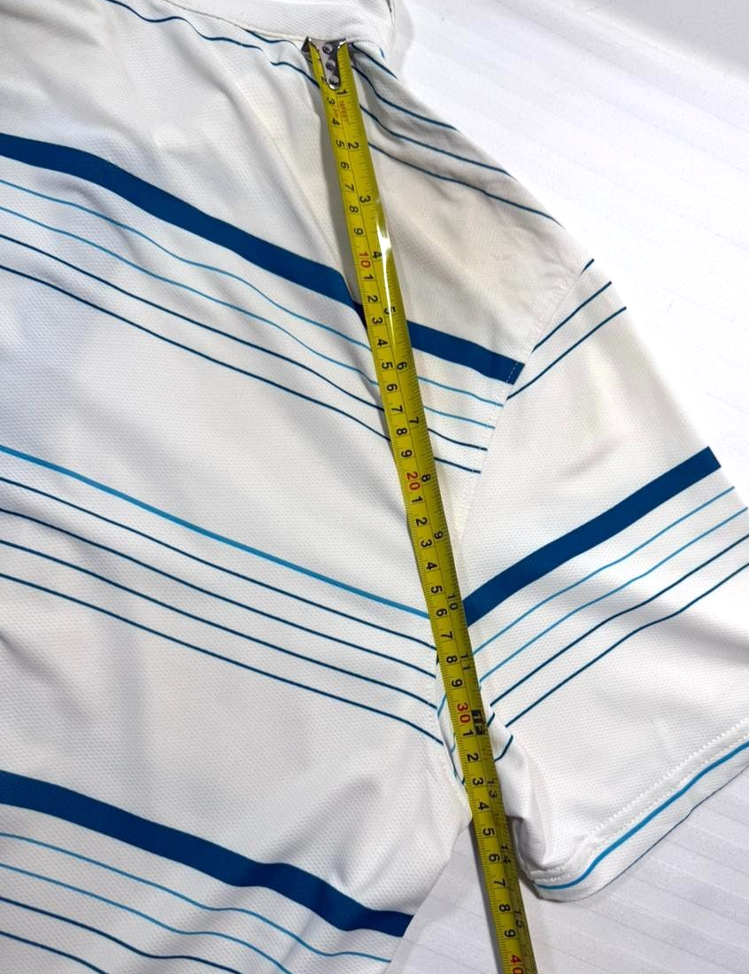 Nike Dri-FIT Golf Polo Shirt With White And Blue - Size S
