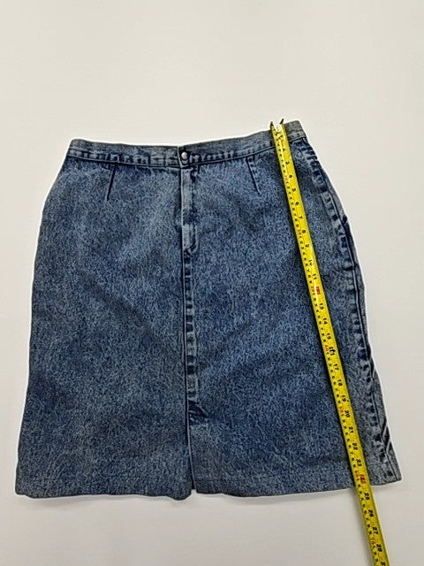Riverlina Women's Blue Denim Knee-Length Skirt Size 50 Vintage