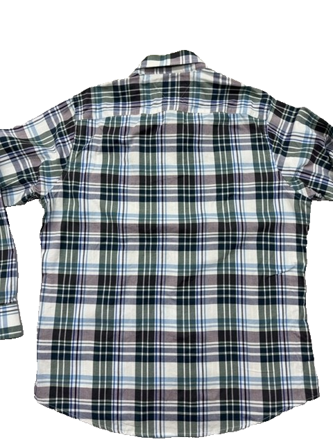 Tommy Hilfiger Men's L Regular Fit Long Sleeve Plaid Cotton Button-Down Shirt