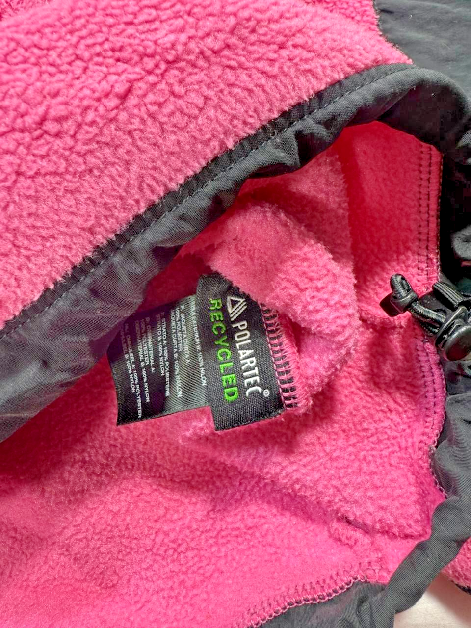 Pink And Black The North Face Fleece Jacket - Size M