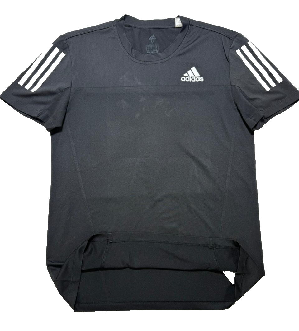 Adidas Own The Run T-Shirt In Black - Size 10