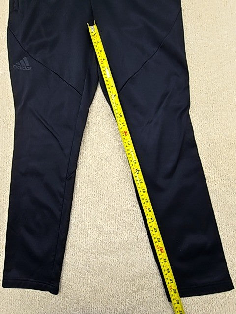 Adidas Men's Navy Track Pants Size M Zipper Pockets Drawstring
