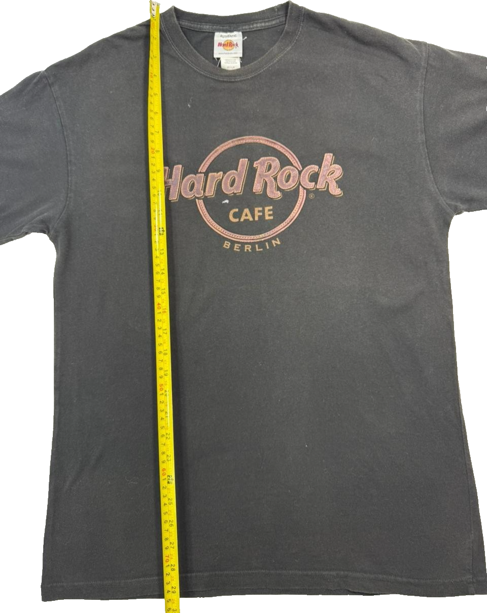 Black Cotton Blend Hard Rock Cafe Berlin T-Shirt - Size M