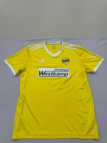 Adidas Men's Yellow AEROREADY V-Neck Jersey Size M