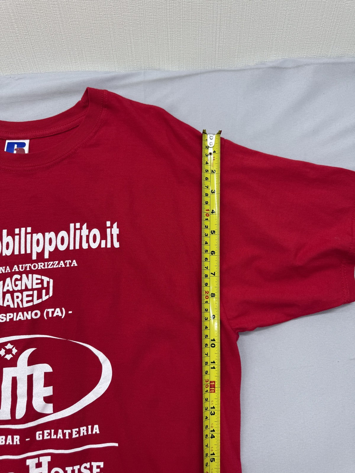 Russell Red Short Sleeve T-Shirt Crew Neck Printed L ZT1150