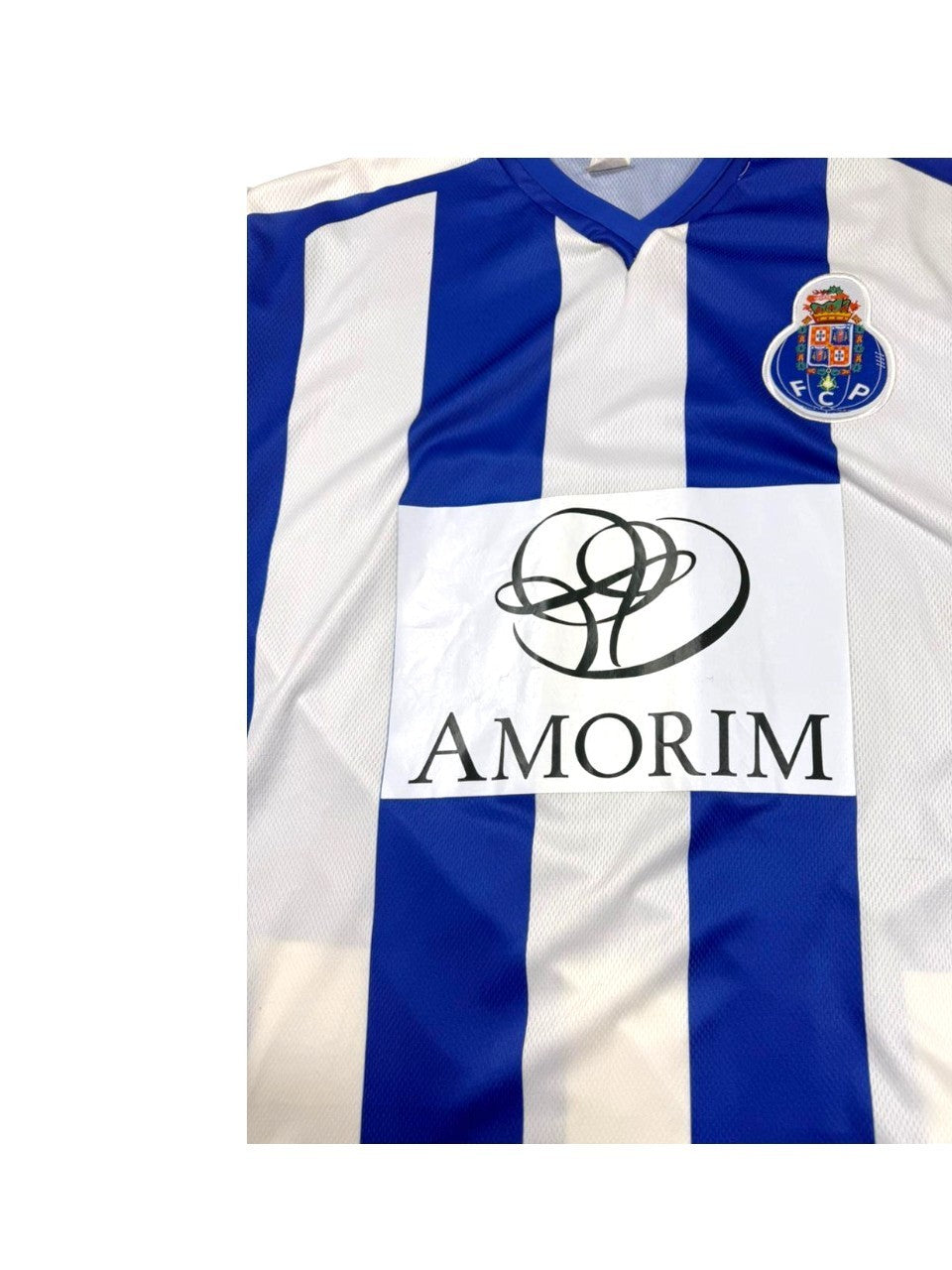 FC Porto Men's Soccer Jersey Blue White Striped Short Sleeve Football Shirt Size