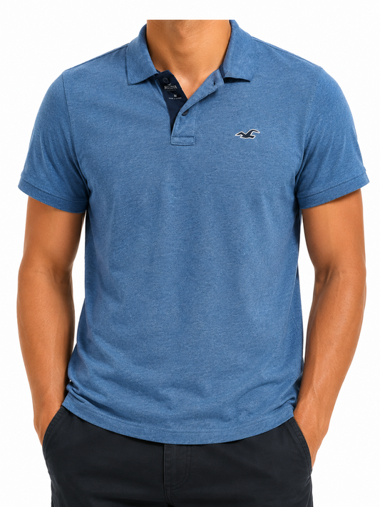 Hollister Men Blue Polo Shirt size M product image 1