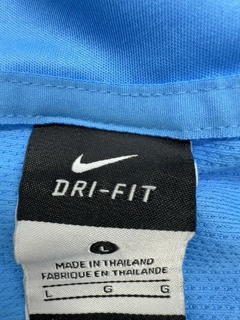 Nike Men's L Blue Striped Dri-FIT Run Energy Tee