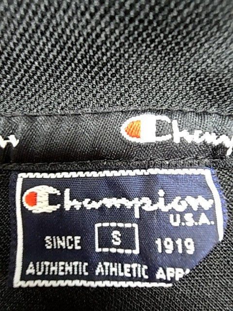 Champion Black Striped Polo Shirt Men's Size S USA