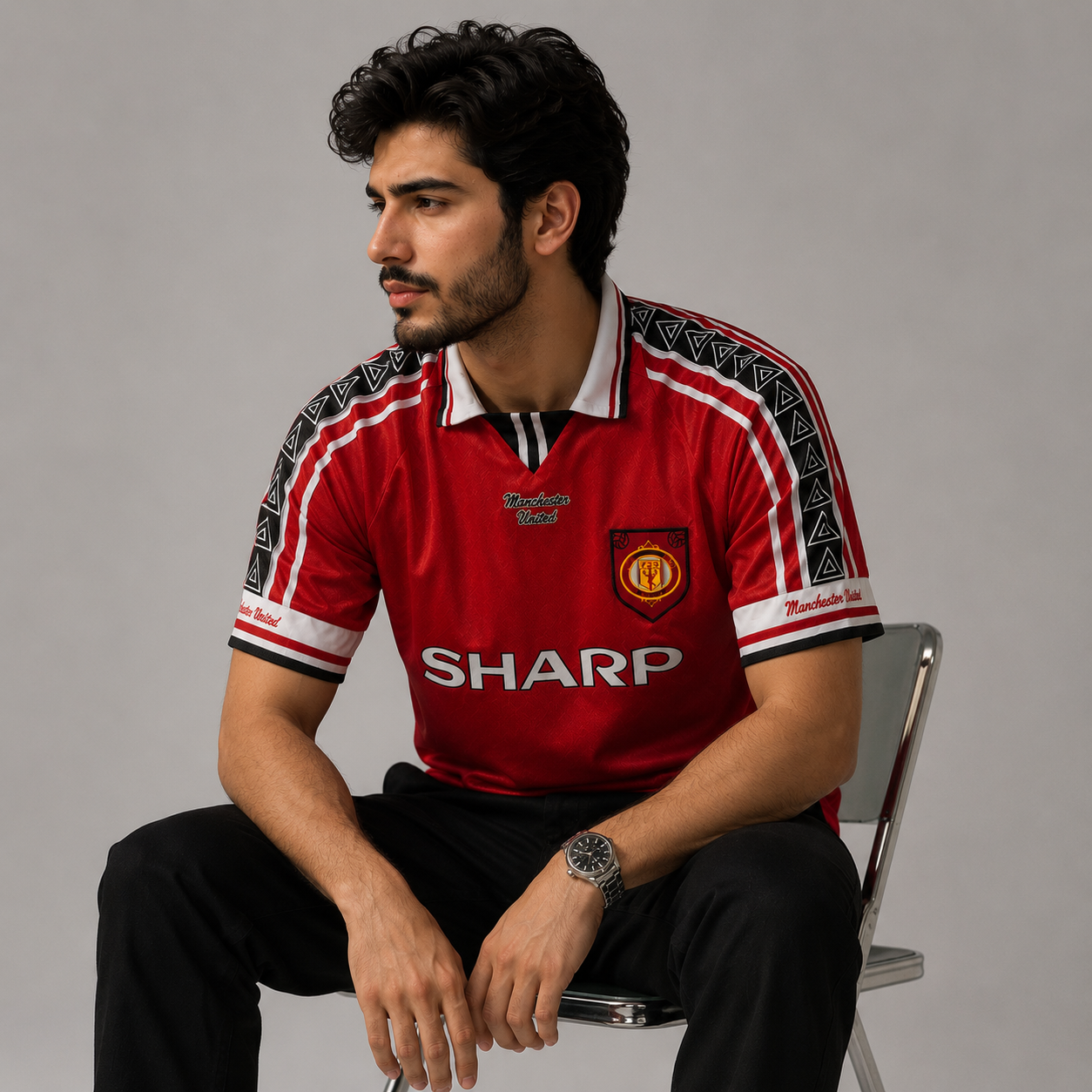 Vintage Manchester United 1998 1999 2000 Red Home Football Shirt | Retro Man U Jersey