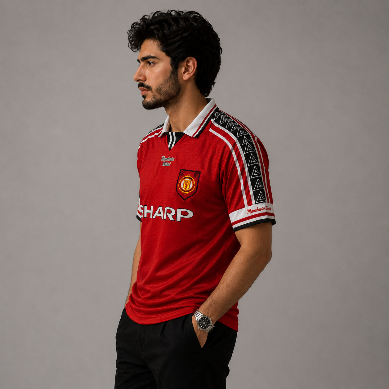 Vintage Manchester United 1998 1999 2000 Red Home Football Shirt | Retro Man U Jersey