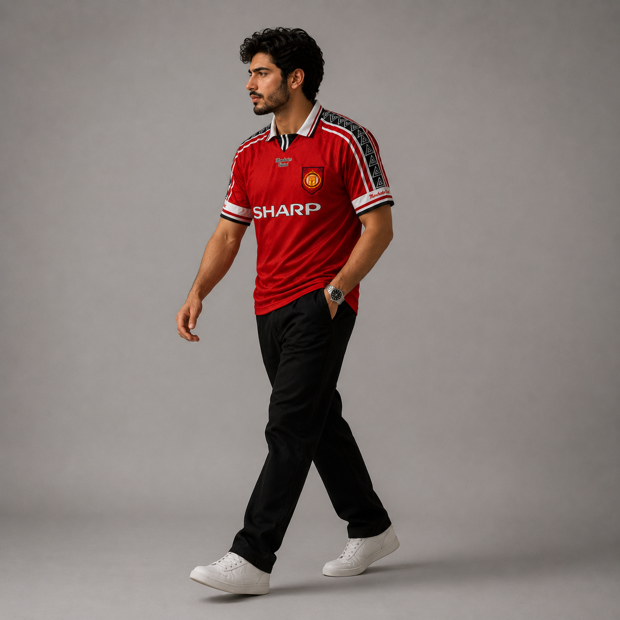 Vintage Manchester United 1998 1999 2000 Red Home Football Shirt | Retro Man U Jersey