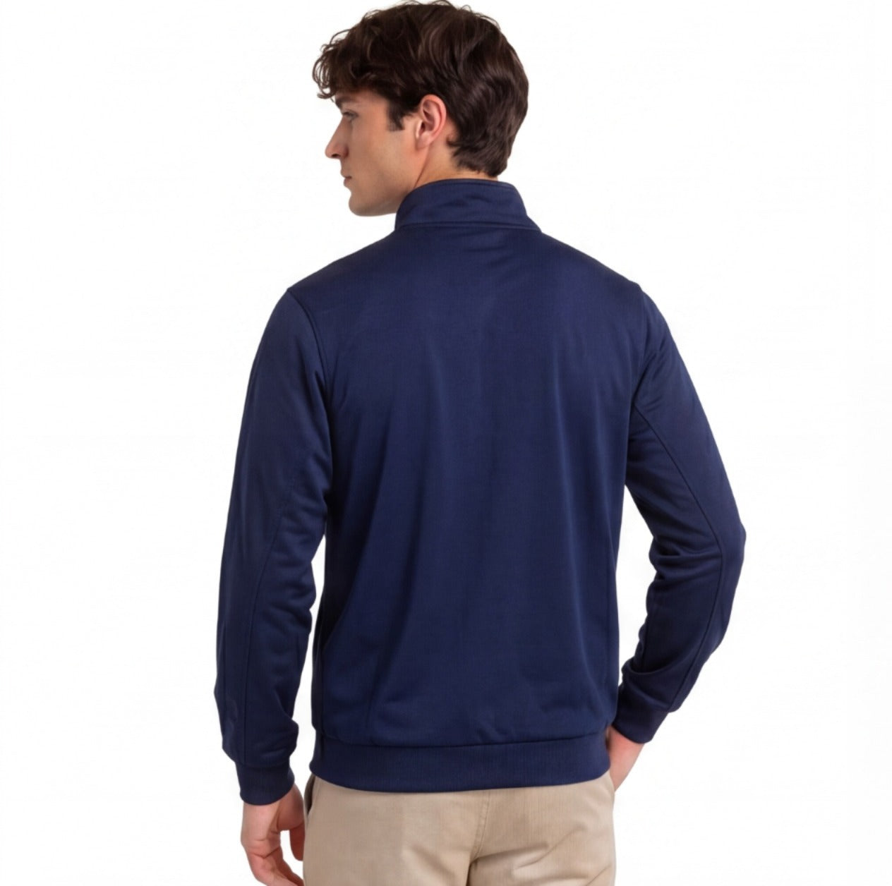 Nike Men's Navy Full-Zip Track Jacket — Pre-Loved | Size L