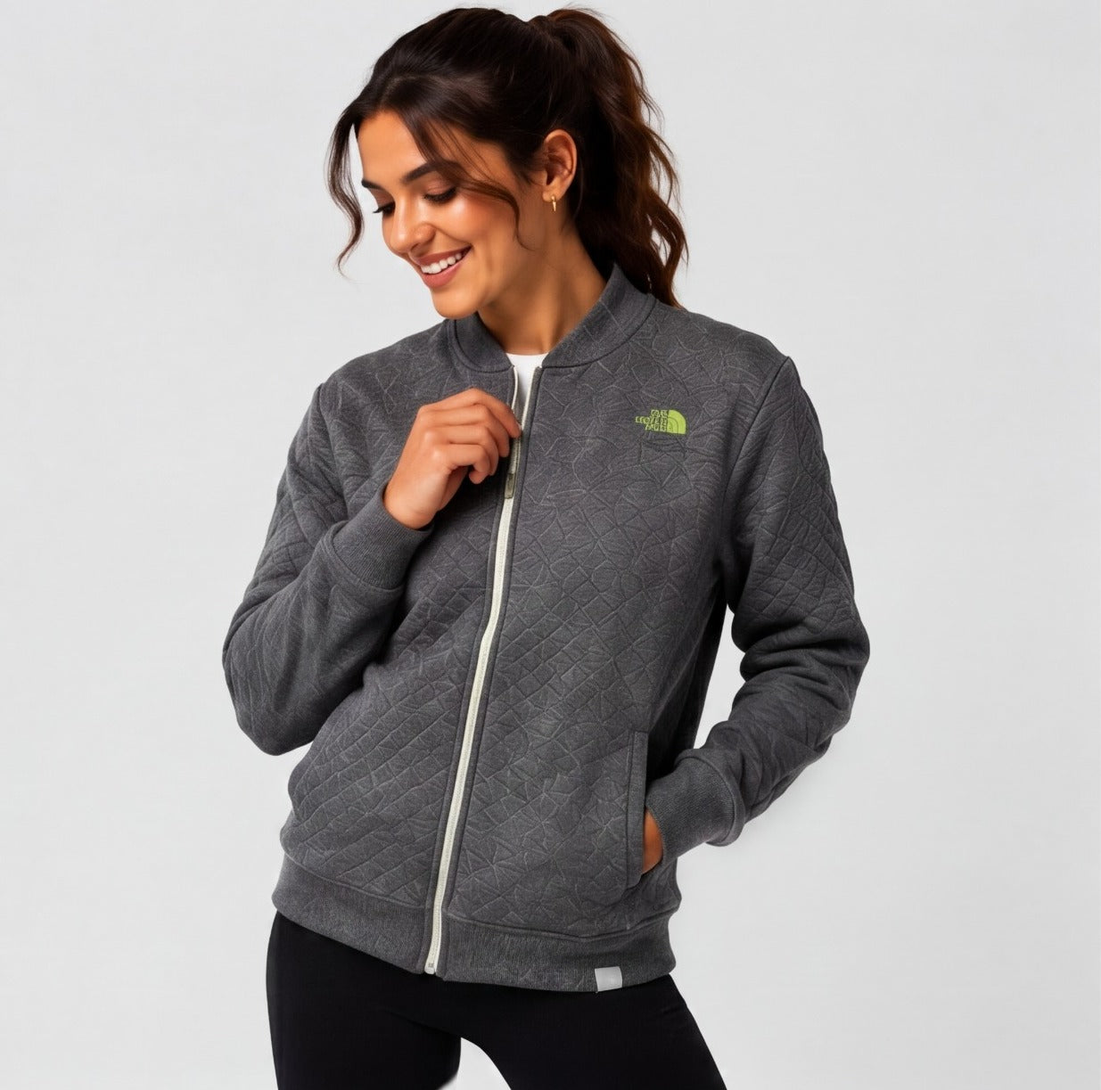 The North Face Women's Grey Pullover Hoodie | Pre-Loved | Size S