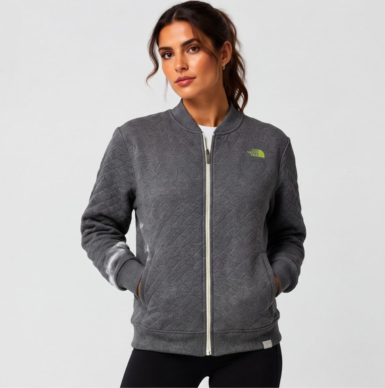 The North Face Women's Grey Pullover Hoodie | Pre-Loved | Size S