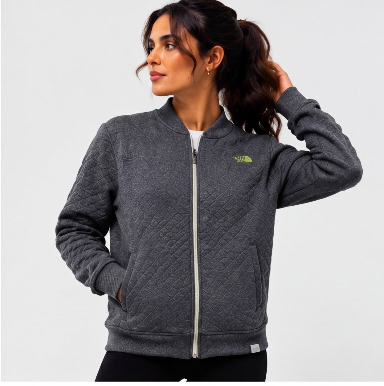 The North Face Women's Grey Pullover Hoodie | Pre-Loved | Size S