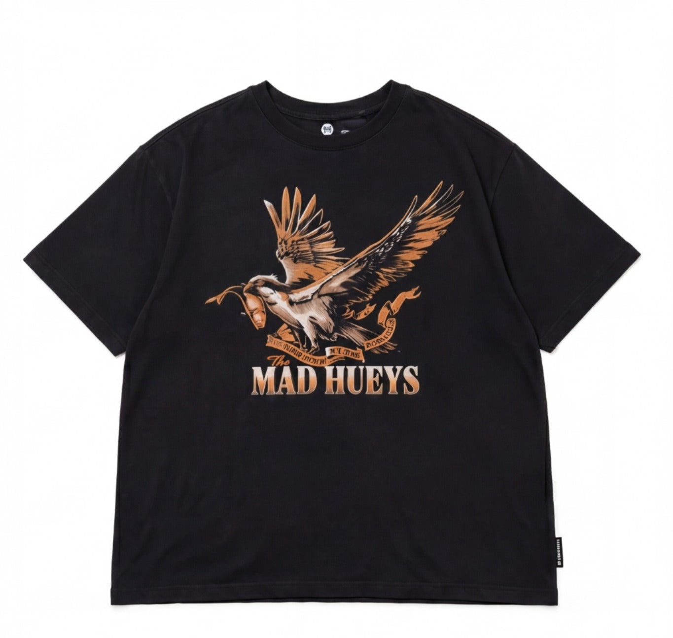 The Mad Hueys Freedom Hueys | Women's Oversized Ss Tee - Vintage Black | Size:XL