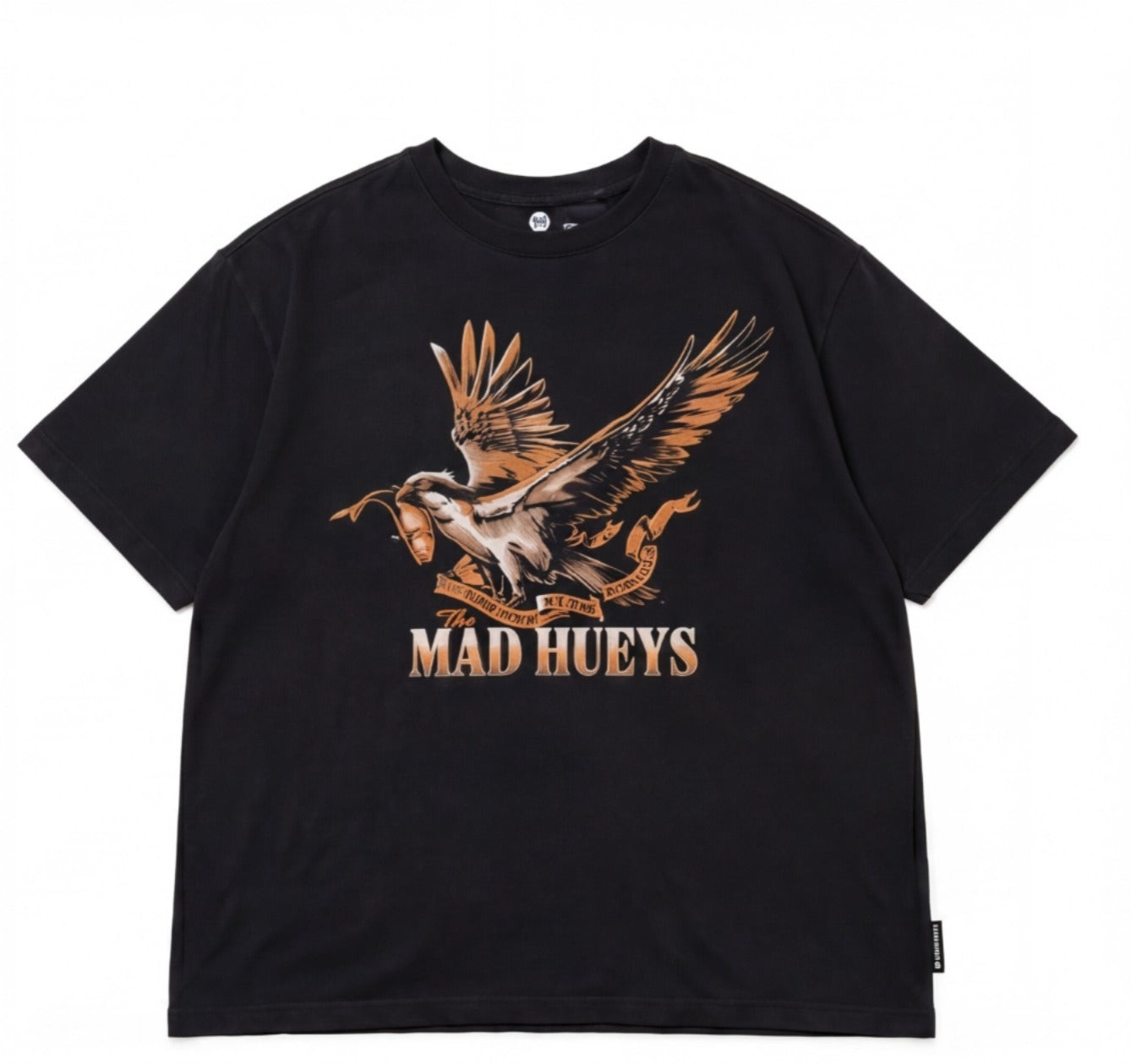 The Mad Hueys Freedom Hueys | Women's Oversized Ss Tee - Vintage Black | Size:XL