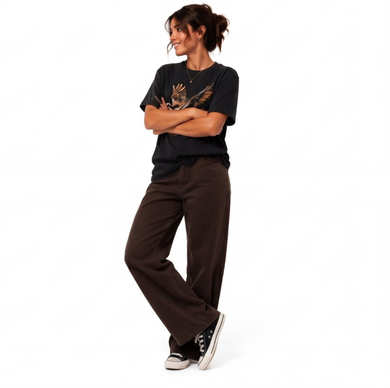 The Mad Hueys Freedom Hueys | Women's Oversized Ss Tee - Vintage Black | Size:XL