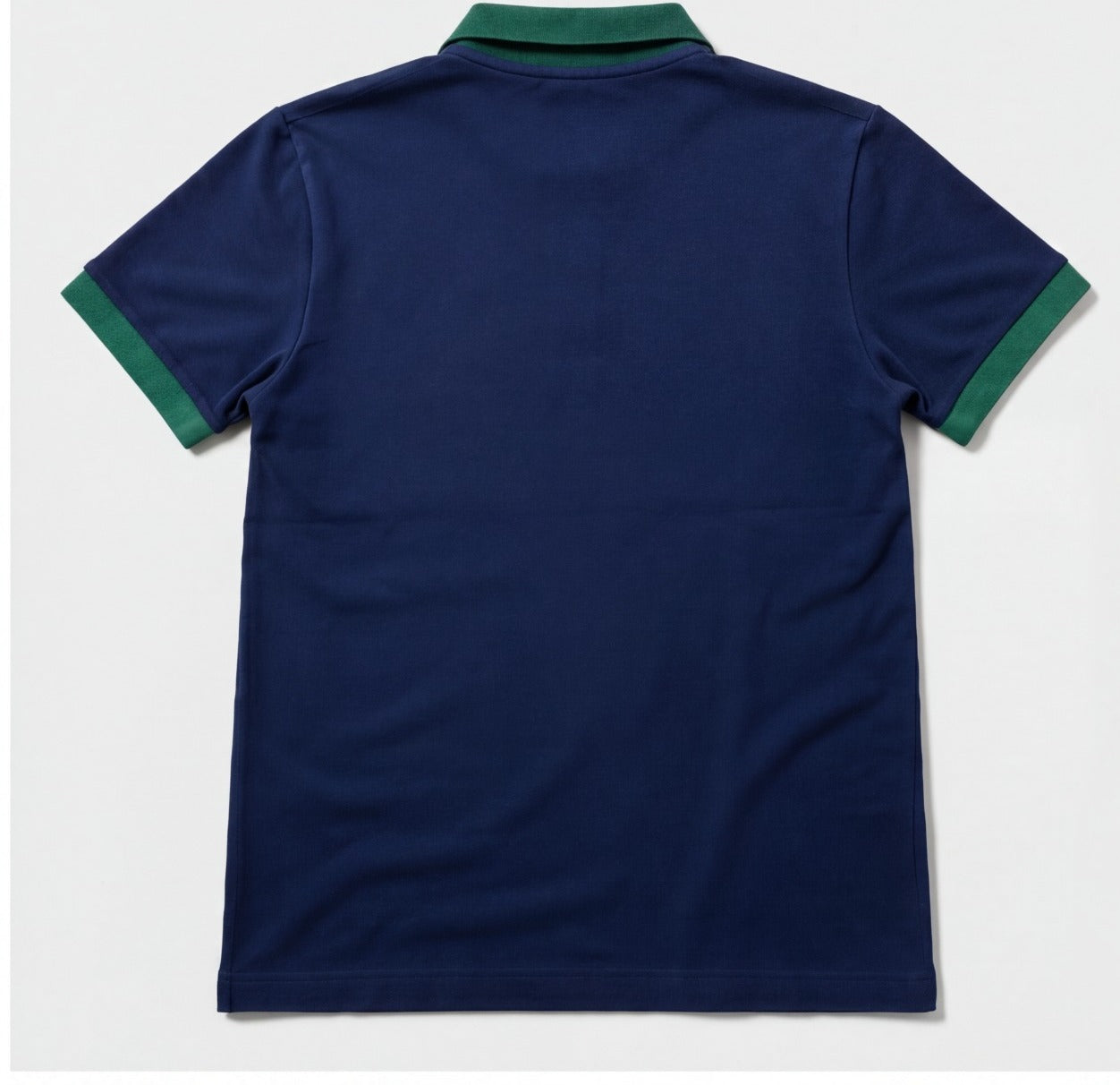 Fred Perry Women's Polo Shirt | Blue with Green Trim & Embroidered Laurel | Pre-Loved | Size S