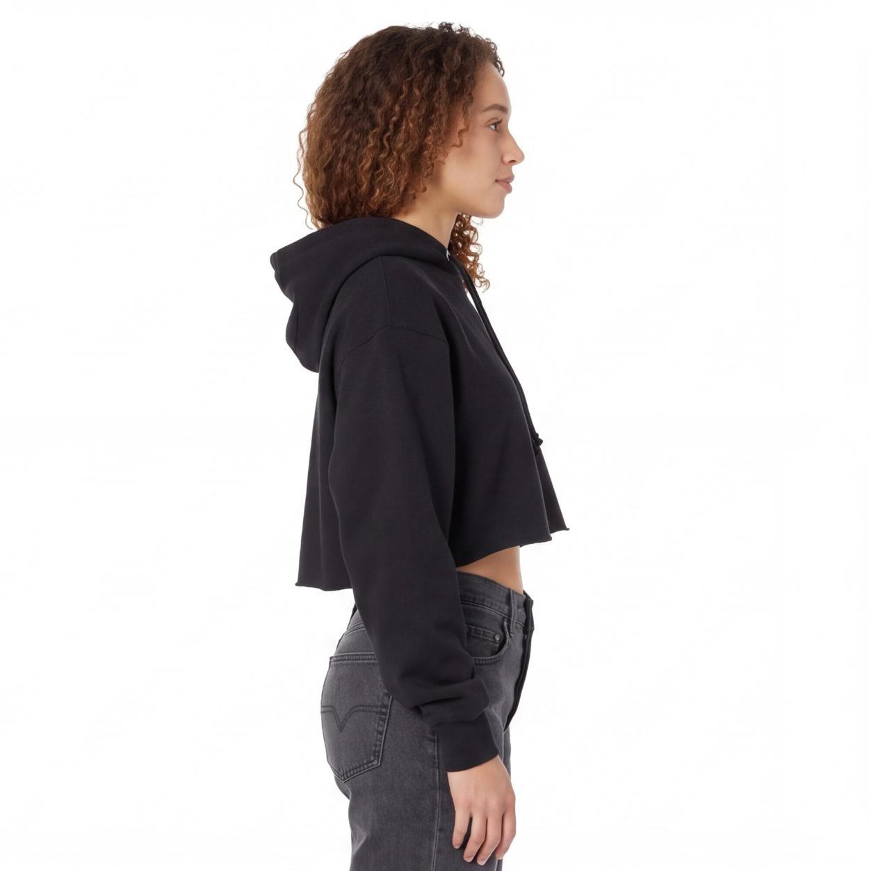 Champion Women's Reverse Weave Cropped Cut Off Hooded Sweatshirt - Size XS