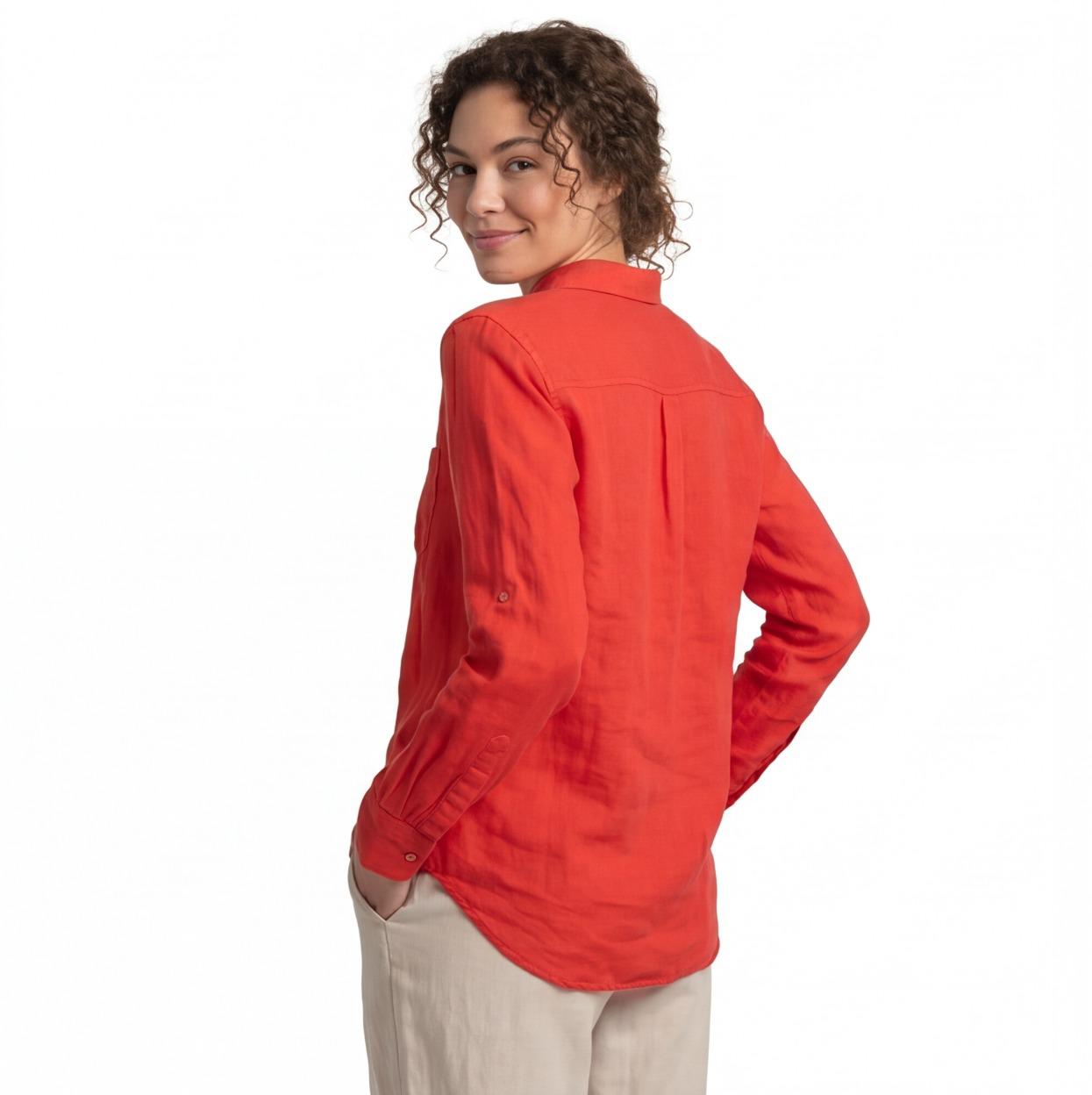 Zara Button Down Shirt For Women Roll Up Sleeves Collared - Size M
