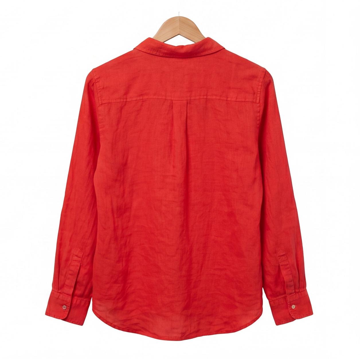 Zara Button Down Shirt For Women Roll Up Sleeves Collared - Size M