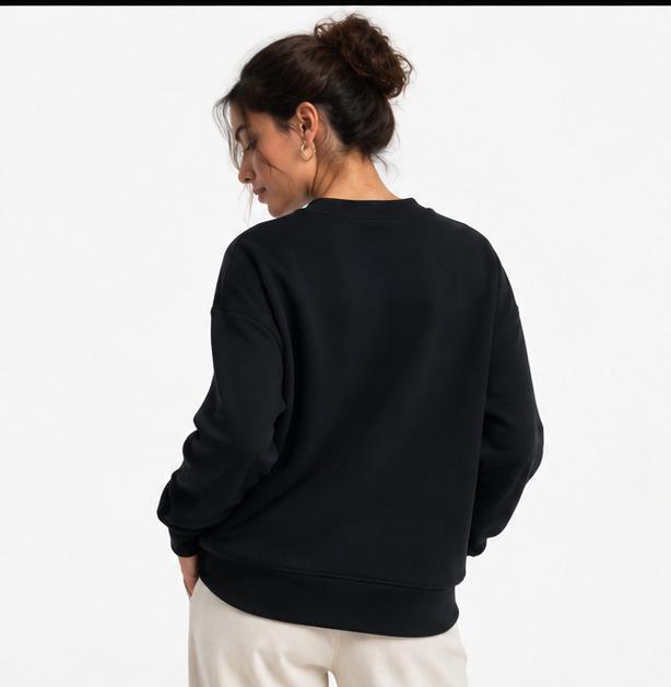 Adidas Originals x HYKE Black Crewneck Sweatshirt — Scuba Fabric, Back Zipper | Unisex Size S | Pre-Loved