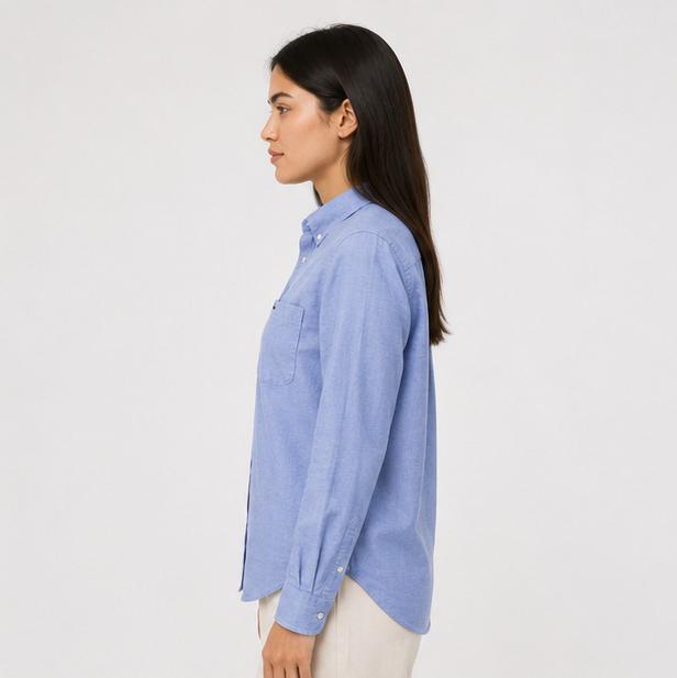 Lacoste Blue Striped Long Sleeve Shirt — Size 40 | Pre-Loved | Authentic