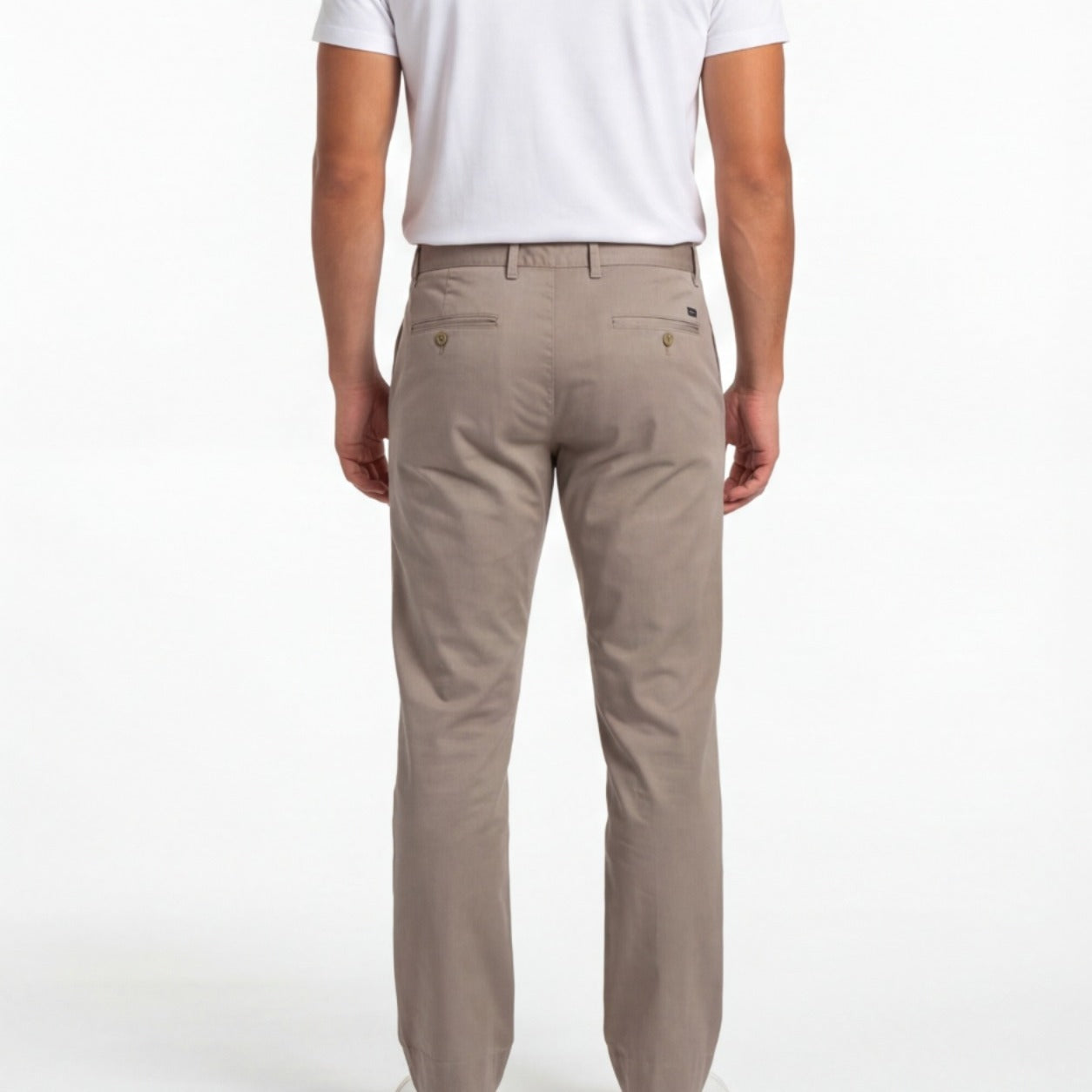 Giorgio Armani Men's Beige Pants Classic Fit Made In Italy Cotton Trousers | 42