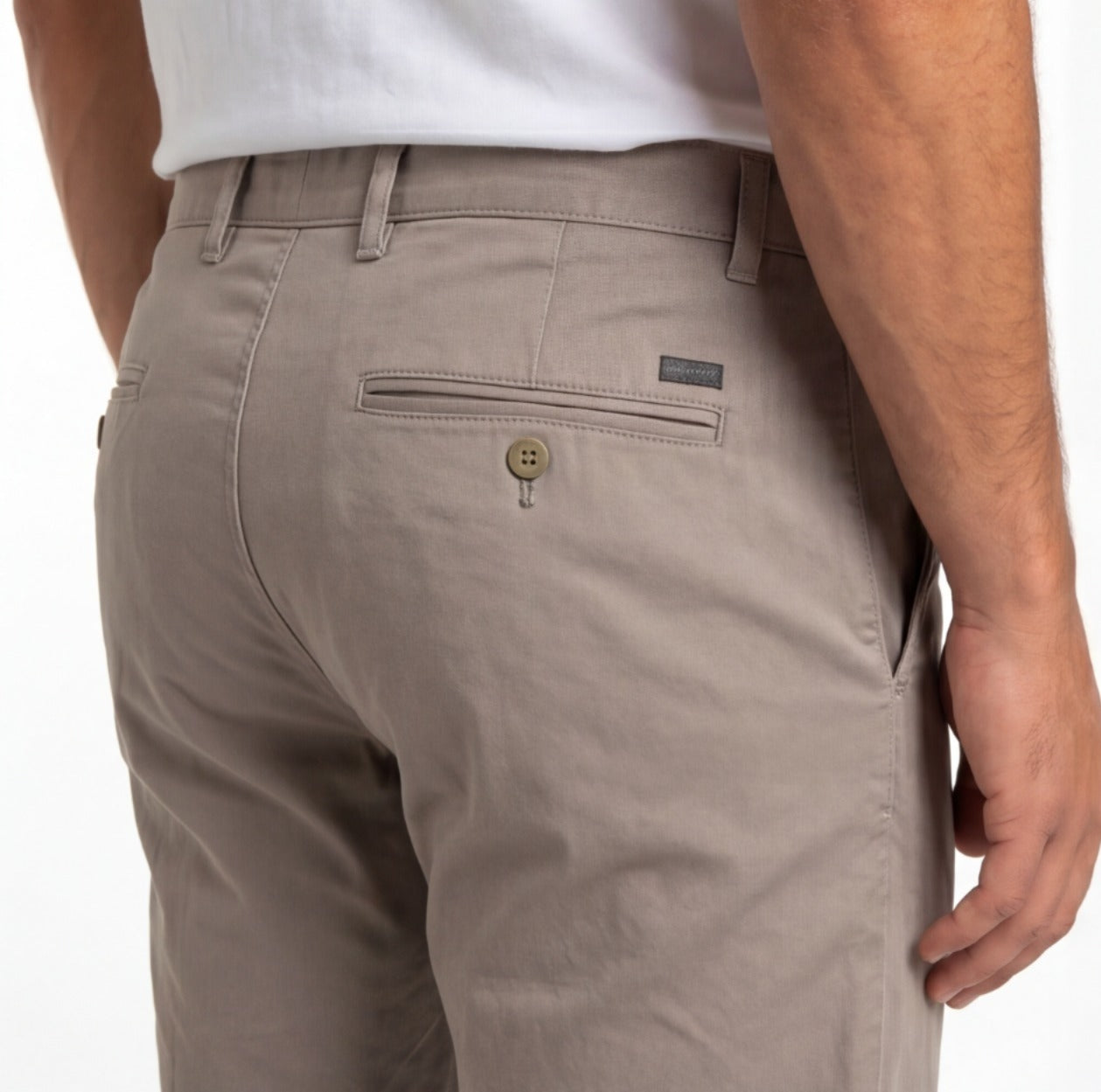 Giorgio Armani Men's Beige Pants Classic Fit Made In Italy Cotton Trousers | 42