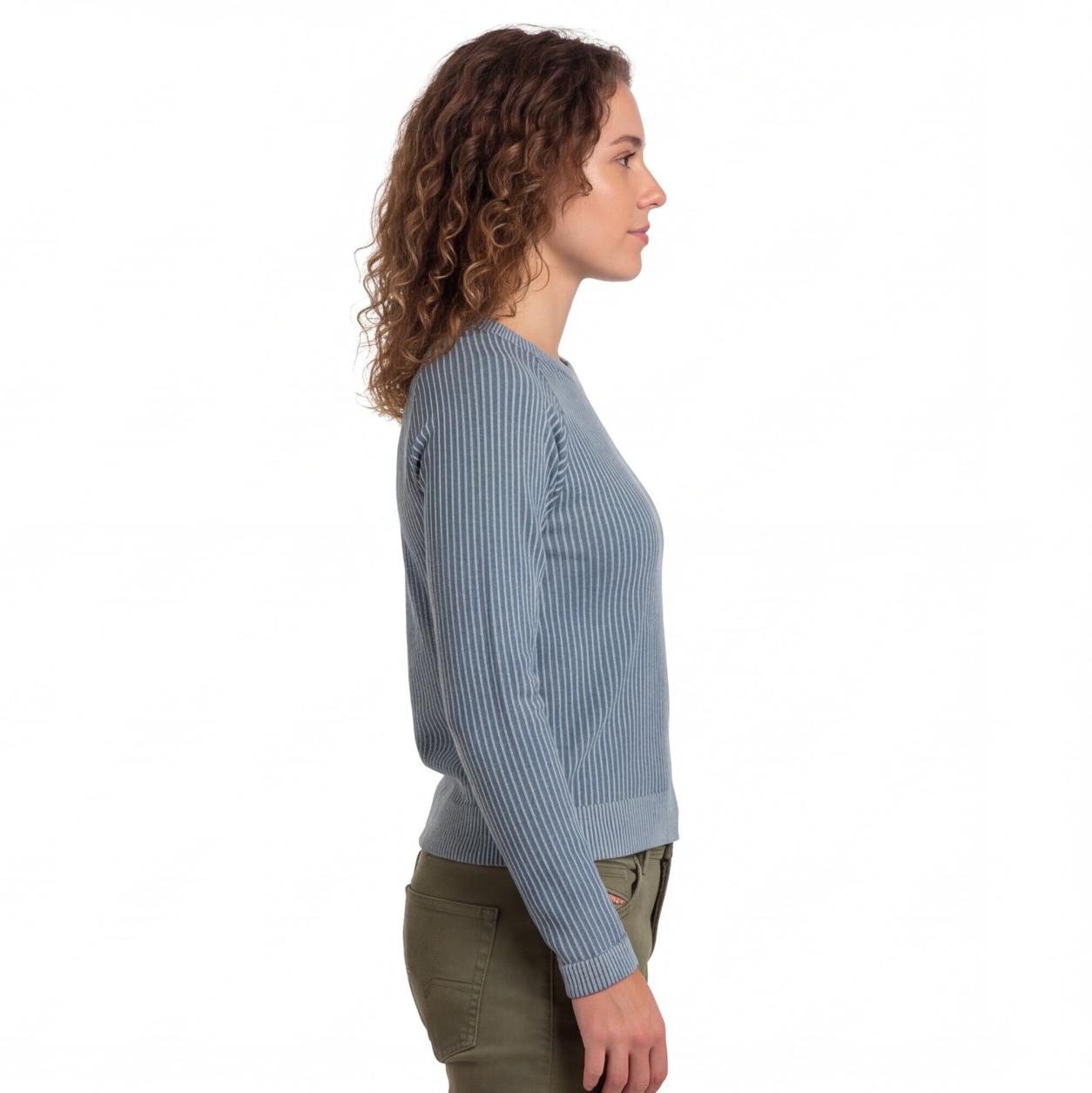 Abercrombie & Fitch Plated Crewneck Thermal Top — Unisex, Blue | Size 12 | Pre-Loved