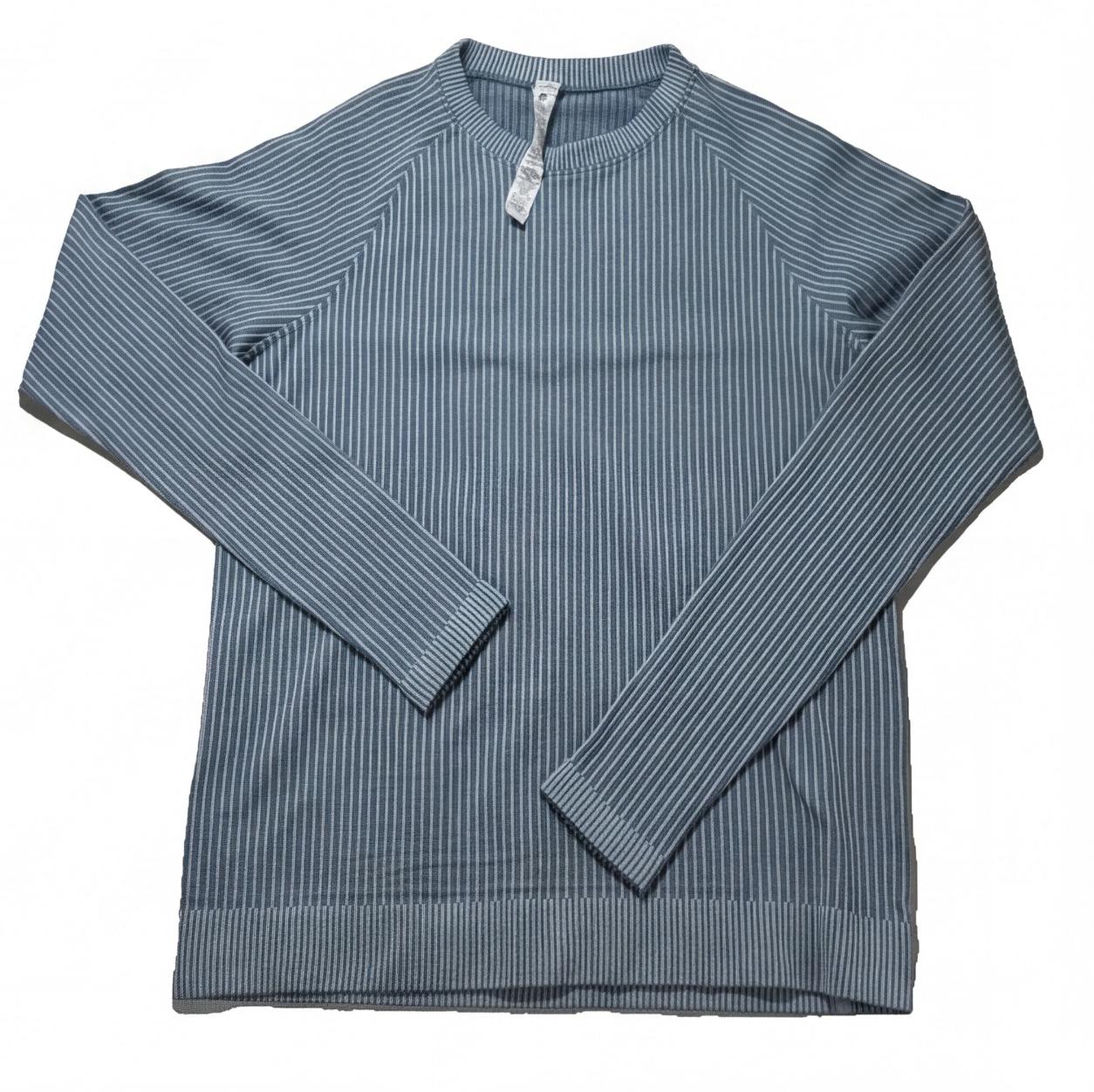 Abercrombie & Fitch Plated Crewneck Thermal Top — Unisex, Blue | Size 12 | Pre-Loved